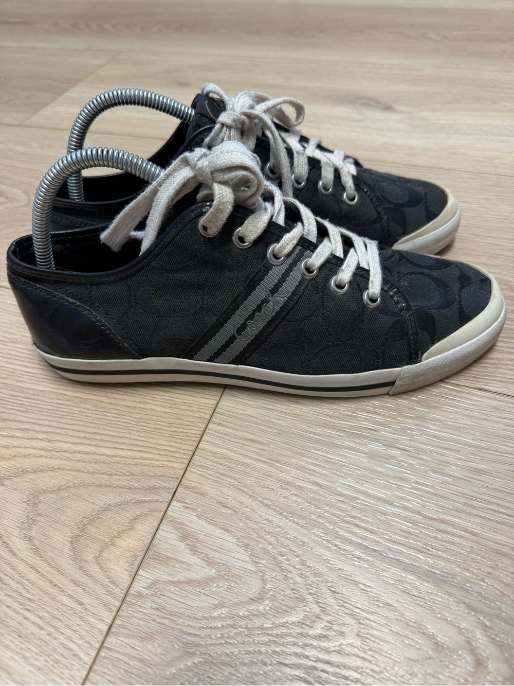 Coach Folly Signature Black Canvas Sneakers Women’s Size 7